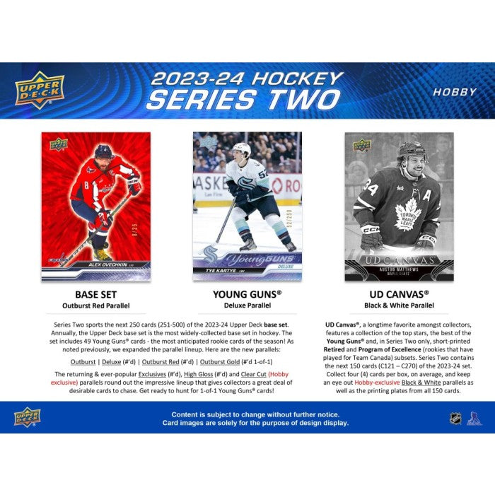 2023-24 Upper Deck Series 2 Hockey Hobby 12 Box Case