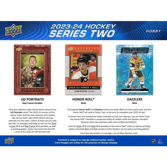 2023-24 Upper Deck Series 2 Hockey Hobby 12 Box Case