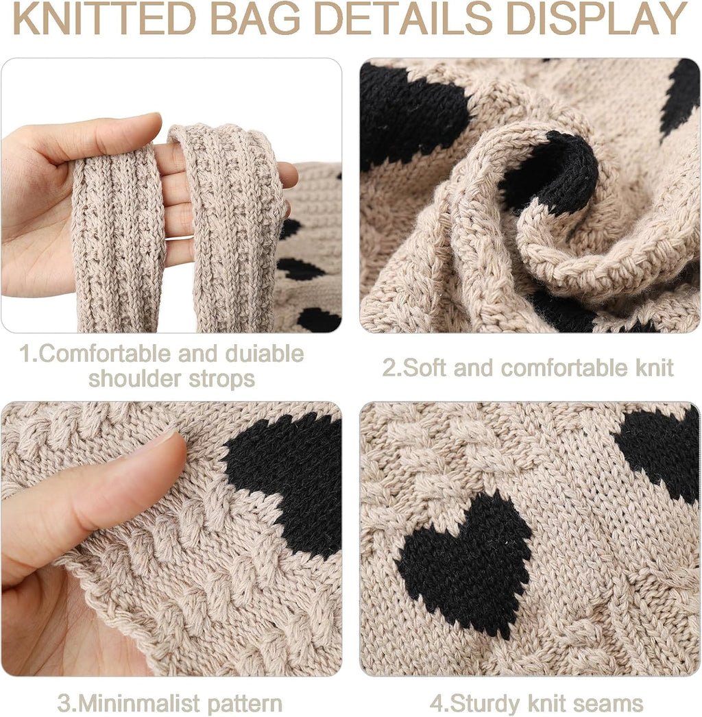 Large Crochet Shoulder Tote Bag for Women, Aesthetic Beach Hobo Handbag