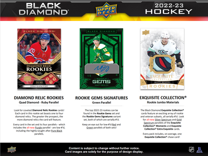2022-23 Upper Deck Black Diamond Hockey Hobby 5 Box Case