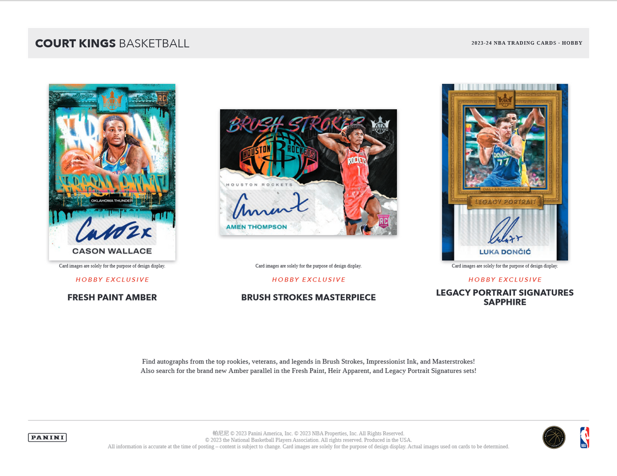2023-24 Panini Court Kings Basketball Hobby 16 Box Case