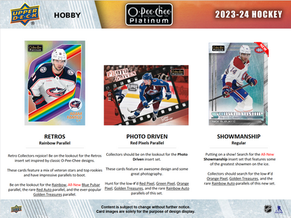 2023-24 O-Pee-Chee Platinum Hockey Hobby Box